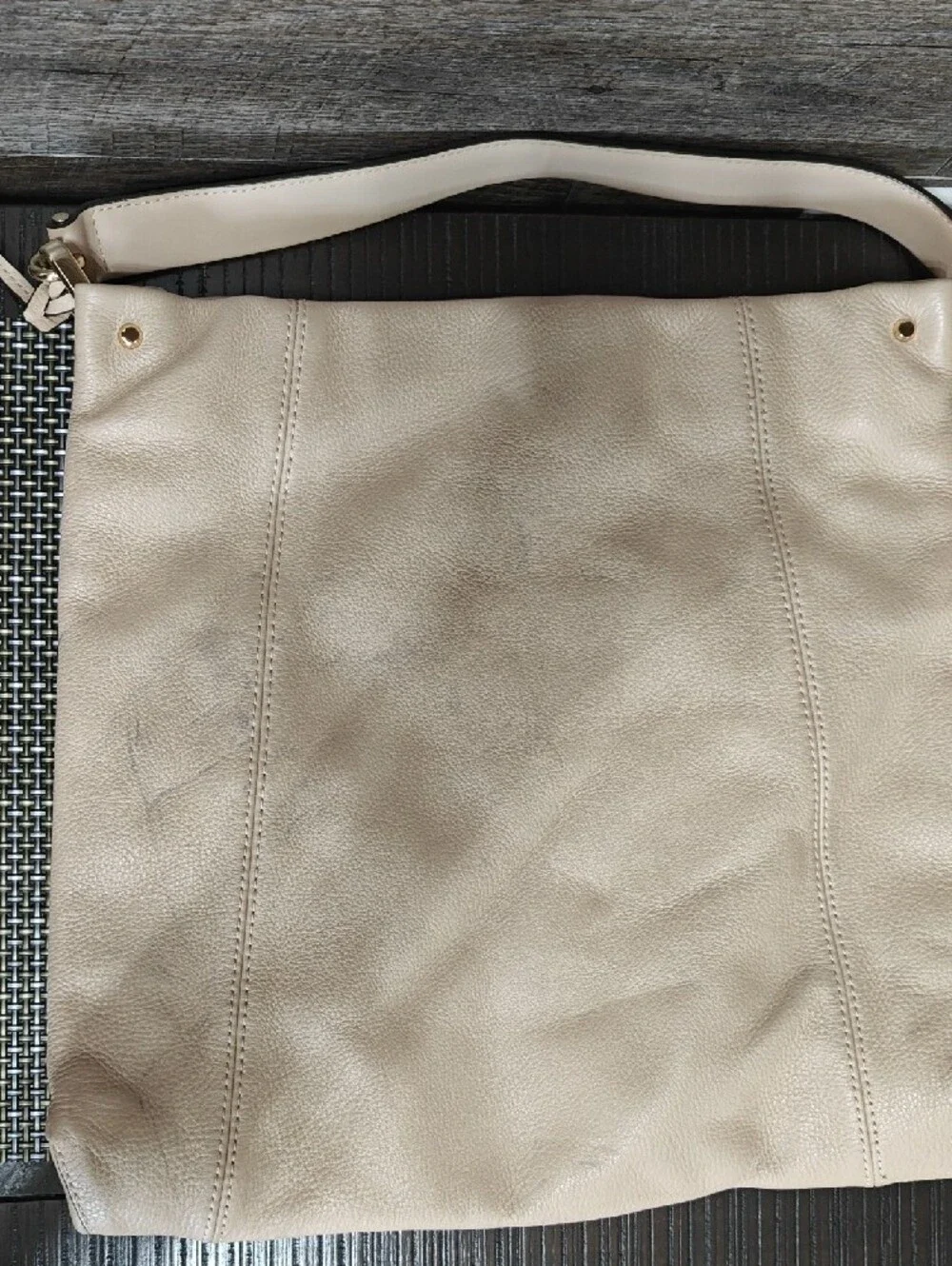 Michael Kors Soft Cream Pebbled Leather Shoulder Bag